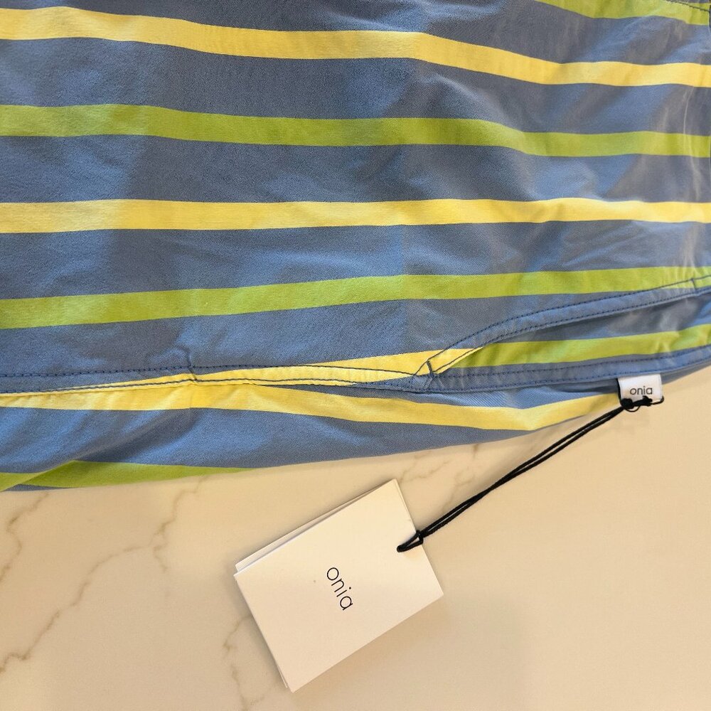 Onia calder 7.5 stripe swim trunks